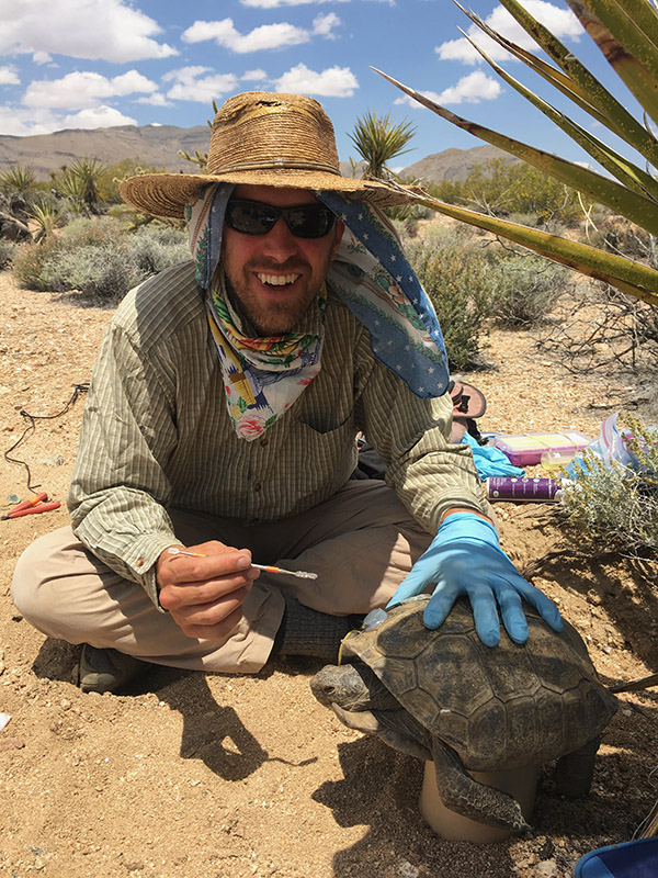 Jeff Valentine Caring For A Desert Tortoise In Las Vegas